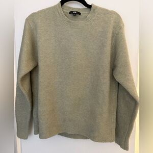 Uniqlo light green wool blend sweater